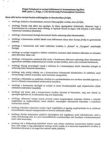 Prágai Nyilatkozat - kattintásra nagyítás